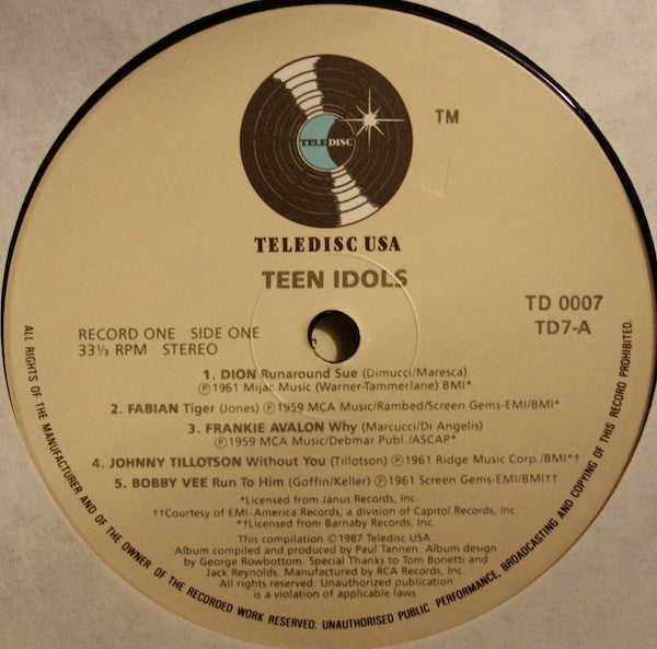 Various : Teen Idols (3xLP, Comp + Box)