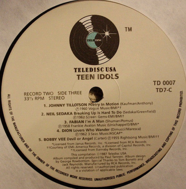 Various : Teen Idols (3xLP, Comp + Box)