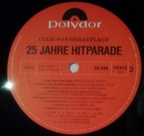 Various : 25 Jahre Hitparade 1950-1975 (Box, Comp, Club, S/Edition + 3xLP, Mono)