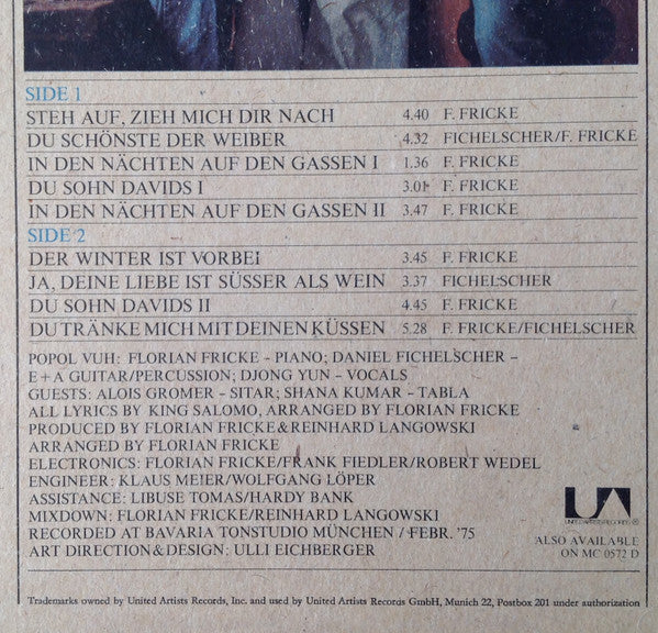 Popol Vuh : Das Hohelied Salomos (LP, Album)