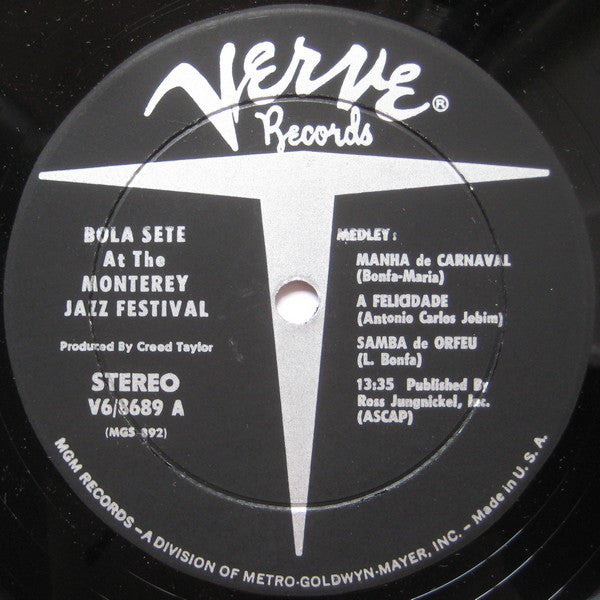 Bola Sete : Bola Sete At The Monterey Jazz Festival (LP, Album)