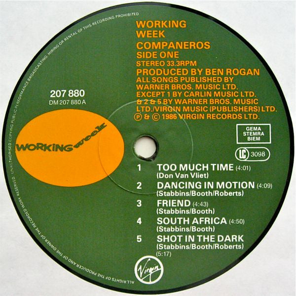 Working Week : Compañeros (LP, Album)