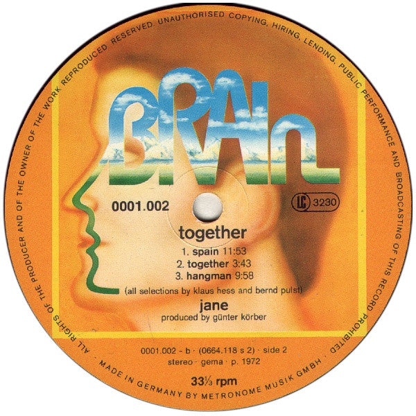 Jane : Together (LP, Album, RP)