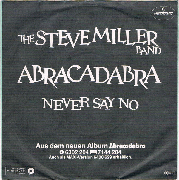 Steve Miller Band : Abracadabra (7", Single, Lar)