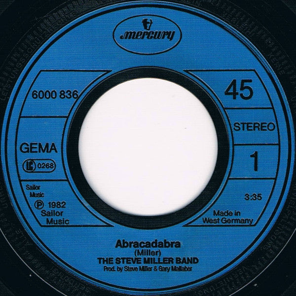 Steve Miller Band : Abracadabra (7", Single, Lar)