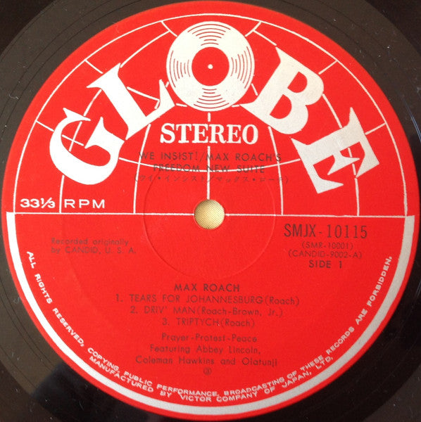 Max Roach = Max Roach : We Insist! Max Roach's Freedom Now Suite = ウイ・インシスト! (LP, Album, RE)