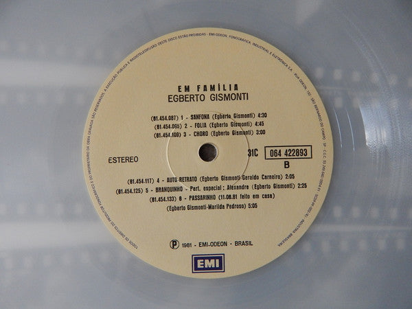 Egberto Gismonti : Em Família (LP, Album, RE, Cle)