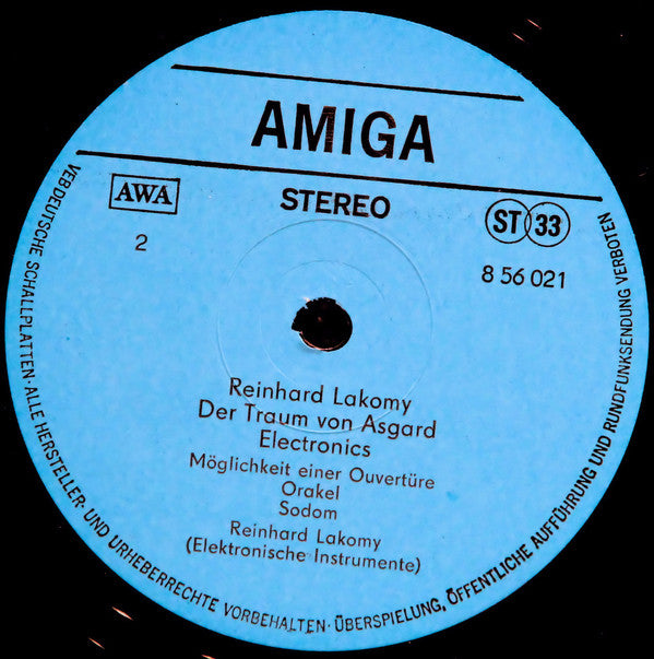 Reinhard Lakomy : Der Traum Von Asgard (LP, Album, Sma)