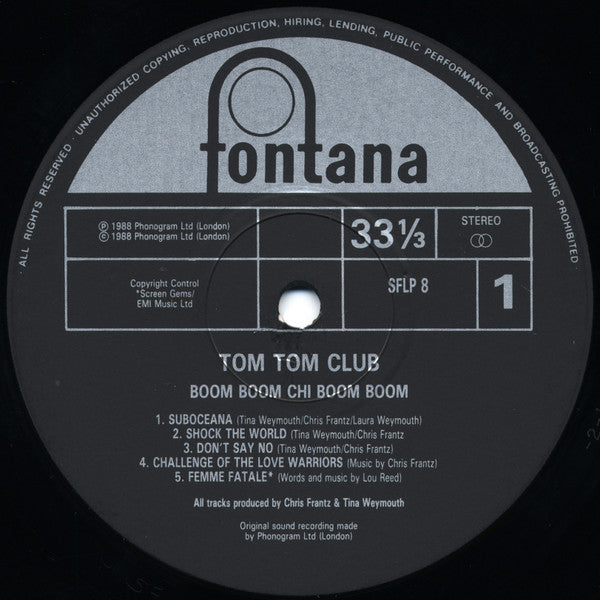 Tom Tom Club : Boom Boom Chi Boom Boom (LP, Album)