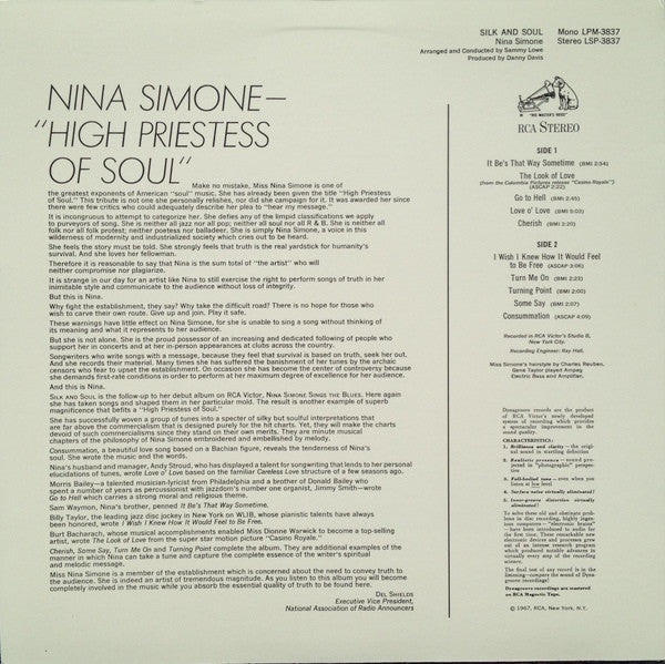 Nina Simone : Silk & Soul (LP, Album, RE, Rai)