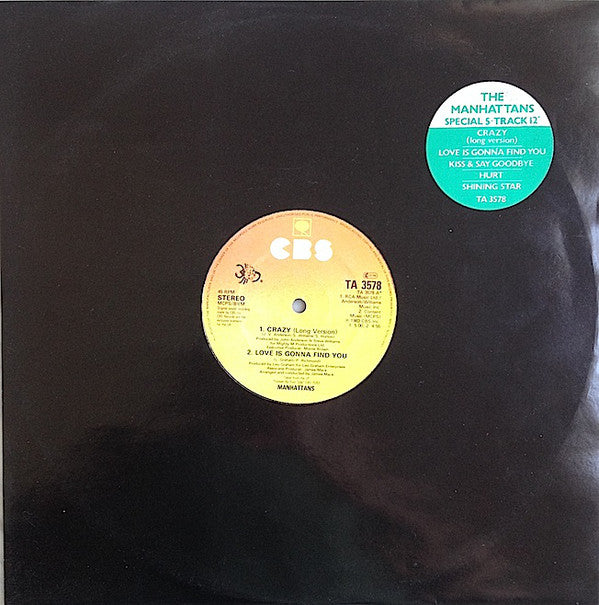 Manhattans : Crazy (12", Single)