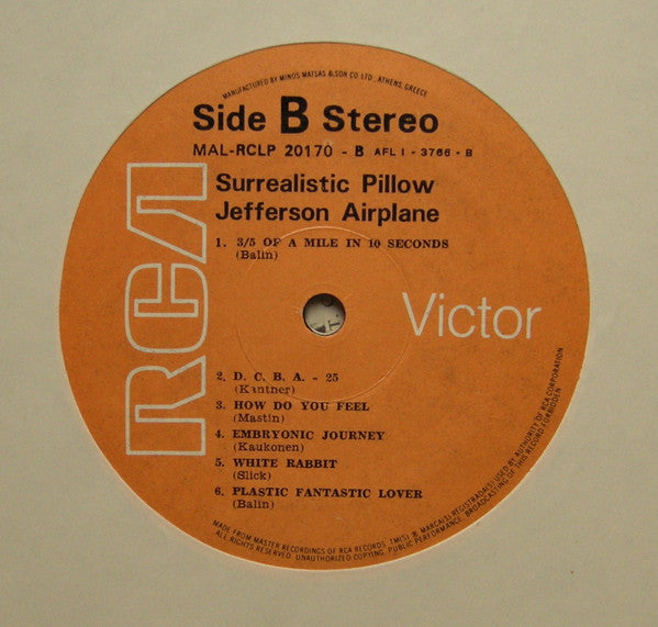 Jefferson Airplane : Surrealistic Pillow (LP, Album)