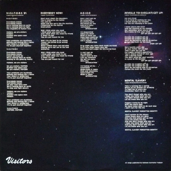 Visitors : Visitors (LP, Album)