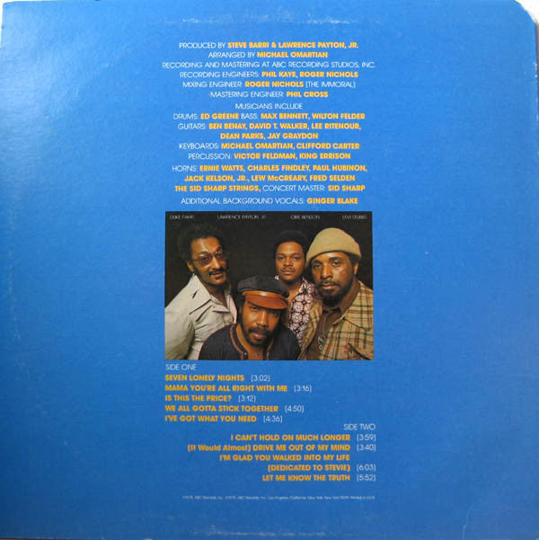 Four Tops : Night Lights Harmony (LP, Album)