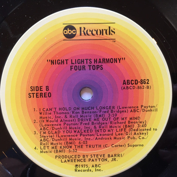 Four Tops : Night Lights Harmony (LP, Album)