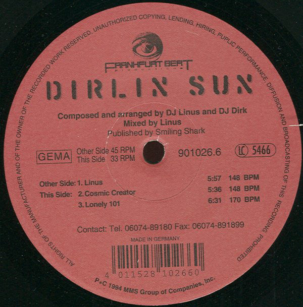 Dirlin Sun : Linus (12")