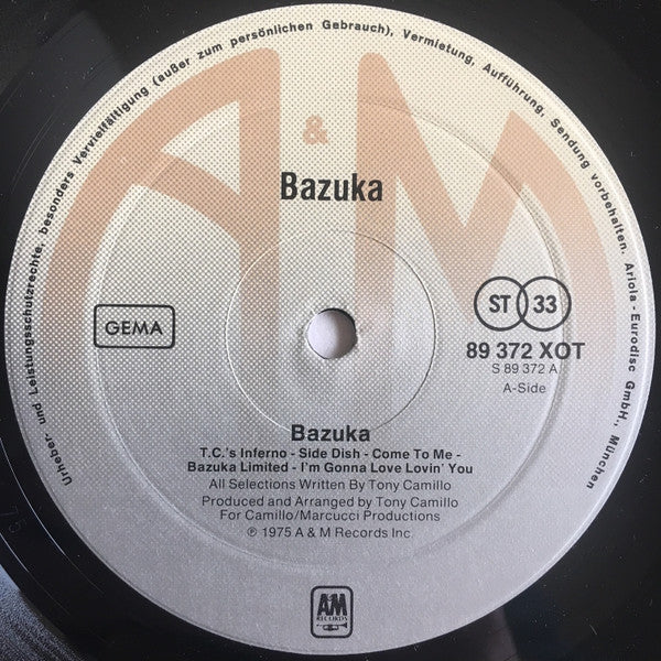 Tony Camillo's Bazuka : Bazuka (LP, Album)