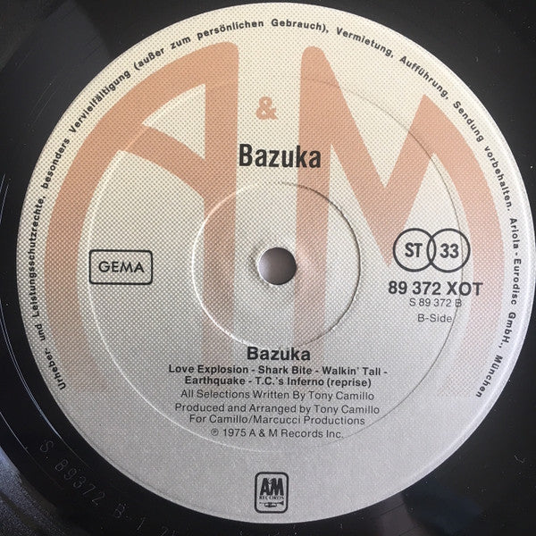 Tony Camillo's Bazuka : Bazuka (LP, Album)