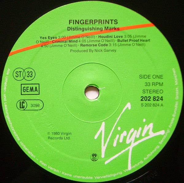 Fingerprintz (2) : Distinguishing Marks (LP, Album)