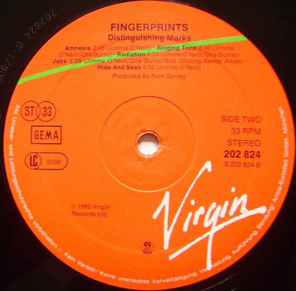 Fingerprintz (2) : Distinguishing Marks (LP, Album)