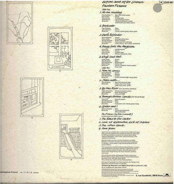 Brian Eno : Before And After Science (LP, Album)