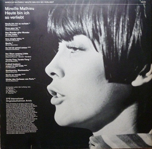 Mireille Mathieu : Heute Bin Ich So Verliebt (LP, Comp)