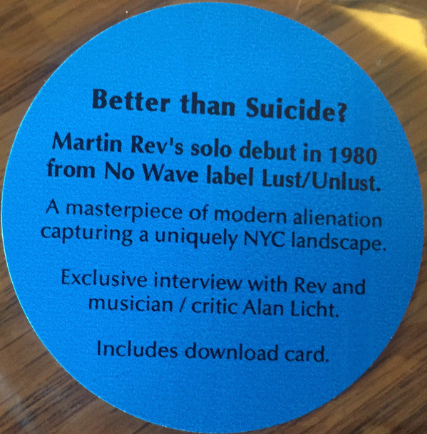 Martin Rev : Martin Rev (LP, Album, RE)