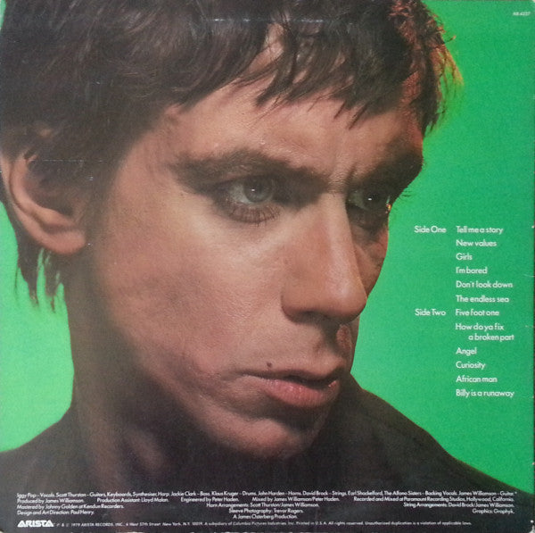Iggy Pop : New Values (LP, Album, Ter)