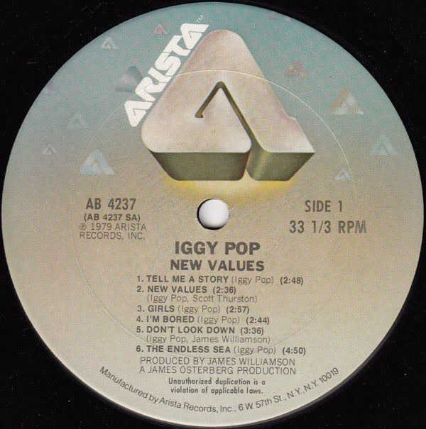 Iggy Pop : New Values (LP, Album, Ter)