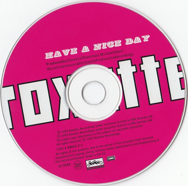 Roxette : Have A Nice Day (CD, Album)