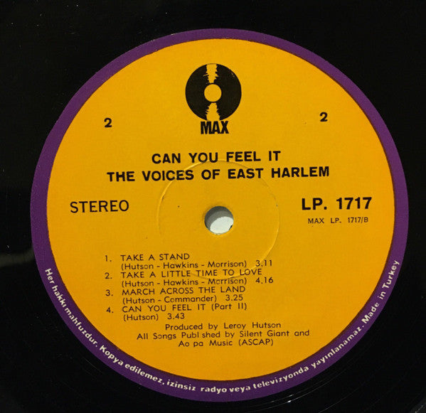 The Voices Of East Harlem : Can You Feel It (LP, Album)
