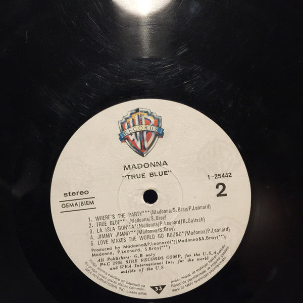 Madonna : True Blue (LP, Album)