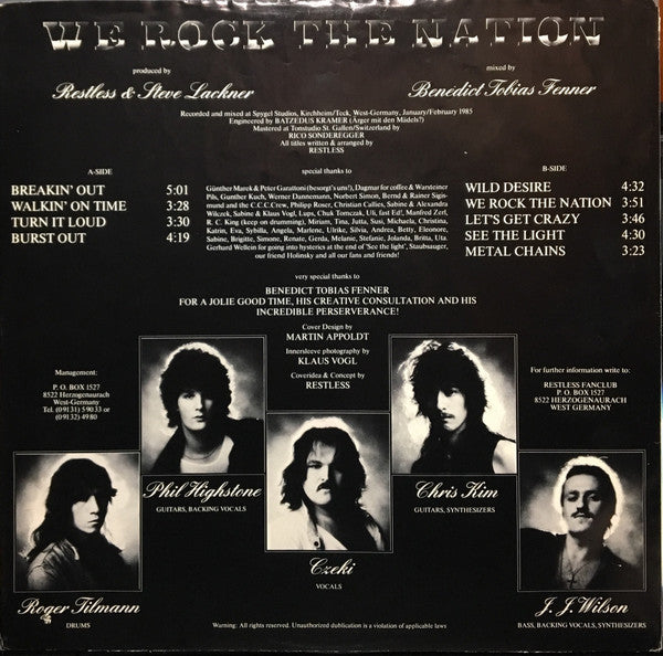 Restless (5) : We Rock The Nation (LP, Album)