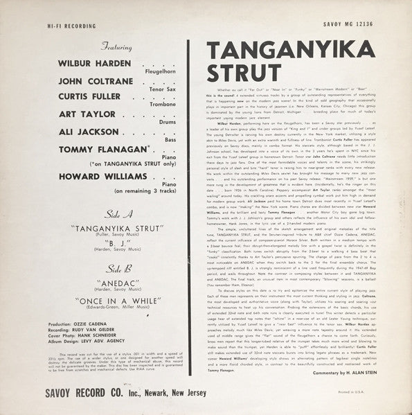 Wilbur Harden : Tanganyika Strut (LP, Album, Mono)