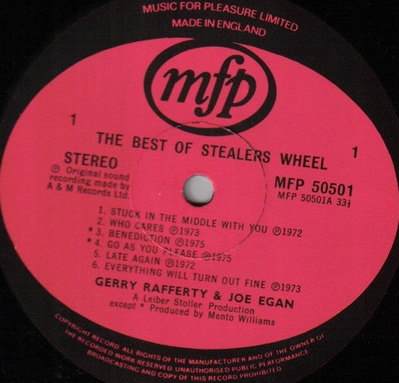 Gerry Rafferty And Joe Egan : The Best Of Stealers Wheel (LP, Comp)