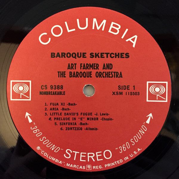 Art Farmer & The Baroque Orchestra : Baroque Sketches (LP, Album)