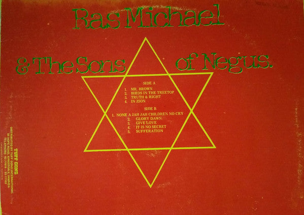 Ras Michael & The Sons Of Negus : Rastafari (LP, Album)