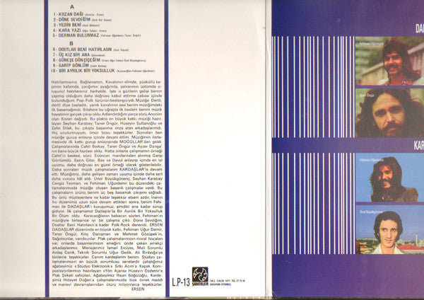 Ersen : Dünden Bugüne (LP, Album, RE)