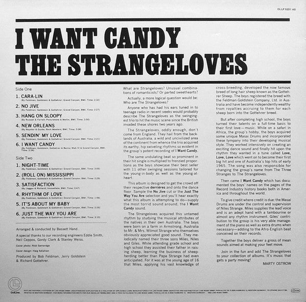 The Strangeloves : I Want Candy (LP, RE)