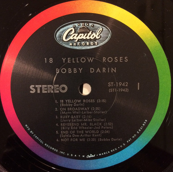 Bobby Darin : 18 Yellow Roses (LP, Album, Scr)