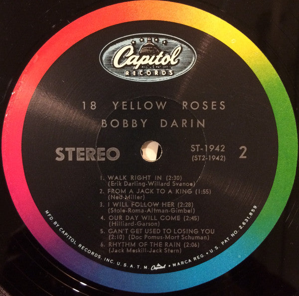 Bobby Darin : 18 Yellow Roses (LP, Album, Scr)