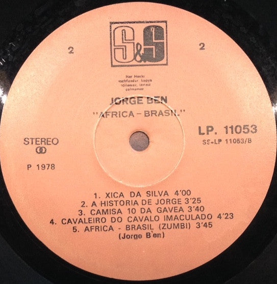 Jorge Ben : Africa Brasil (LP, Album)