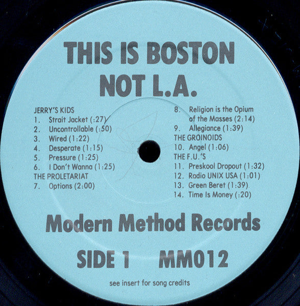 Various : This Is Boston Not L.A. (LP, Comp)