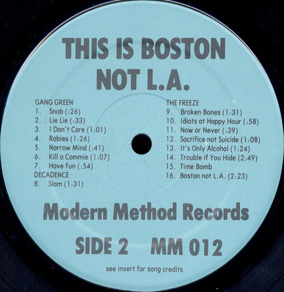 Various : This Is Boston Not L.A. (LP, Comp)