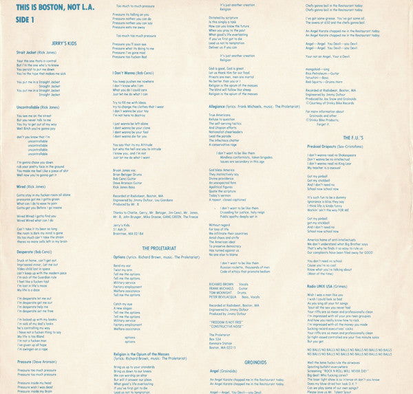 Various : This Is Boston Not L.A. (LP, Comp)