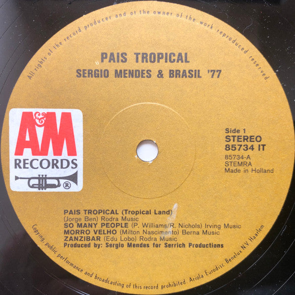 Sérgio Mendes & Brasil '77 : País Tropical (LP, Album)