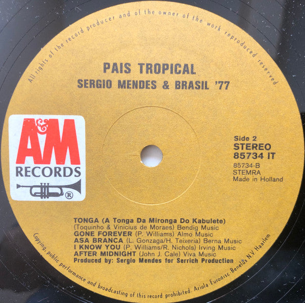 Sérgio Mendes & Brasil '77 : País Tropical (LP, Album)
