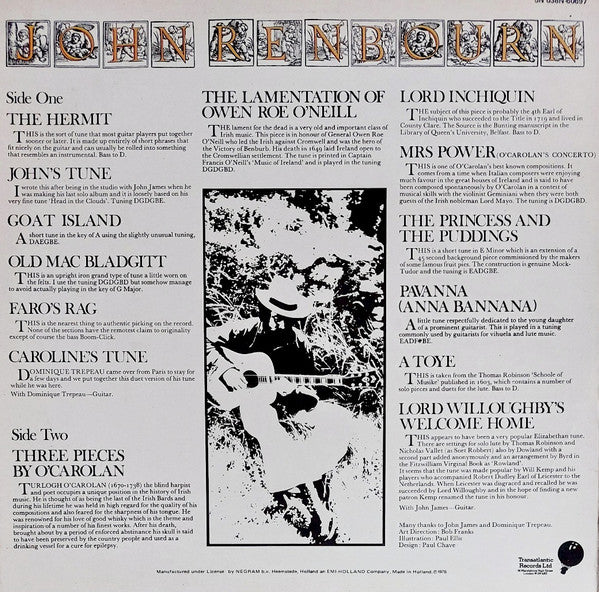 John Renbourn : The Hermit (LP, Album)