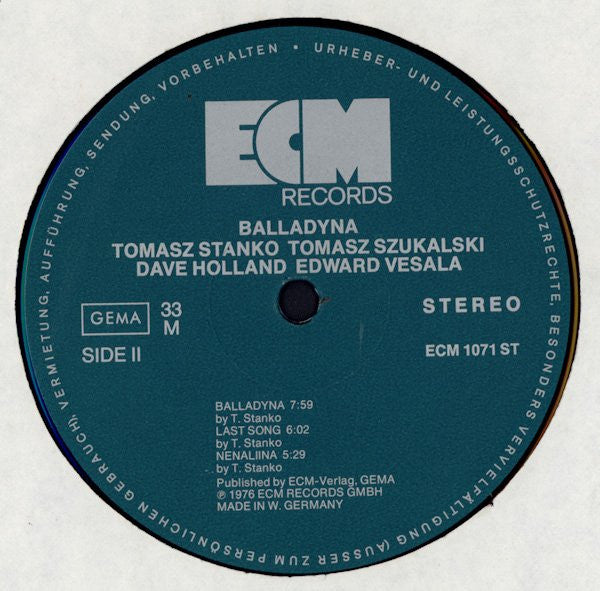 Tomasz Stańko : Balladyna (LP, Album)