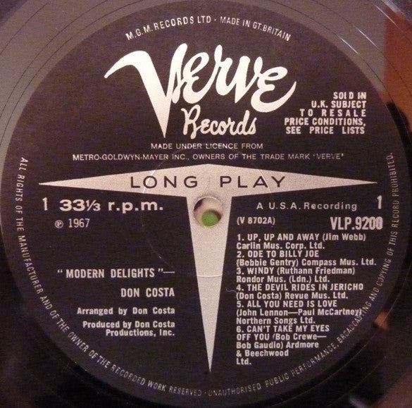 Don Costa : Modern Delights (LP, Album)